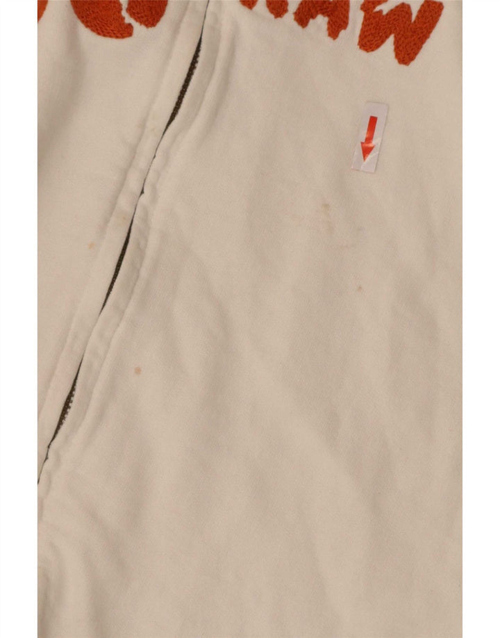 G-Star Mens Graphic Tracksuit Top Jaqueta Grande Algodão Colorblock Branco