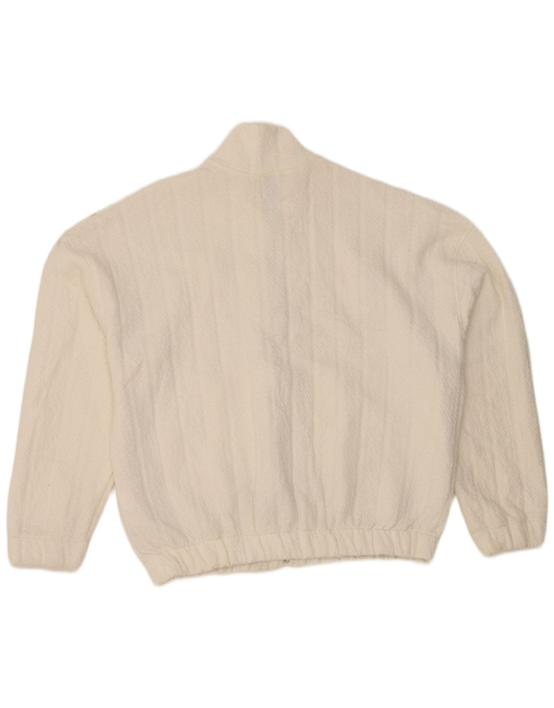 Zara Womens Oversized Bomber Jacket UK 6 XS Branco Poliéster