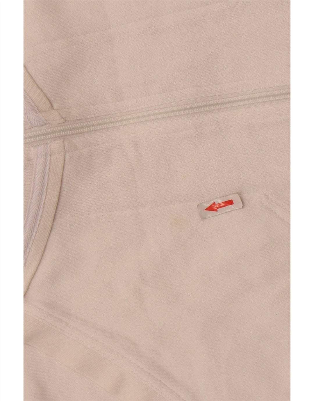 Adidas Womens Tracksuit Top Jacket UK 16 Grande Algodão Branco