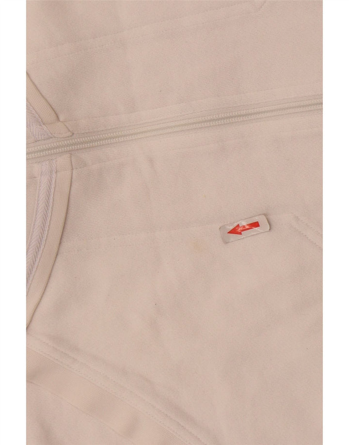 Adidas Womens Tracksuit Top Jacket UK 16 Grande Algodão Branco