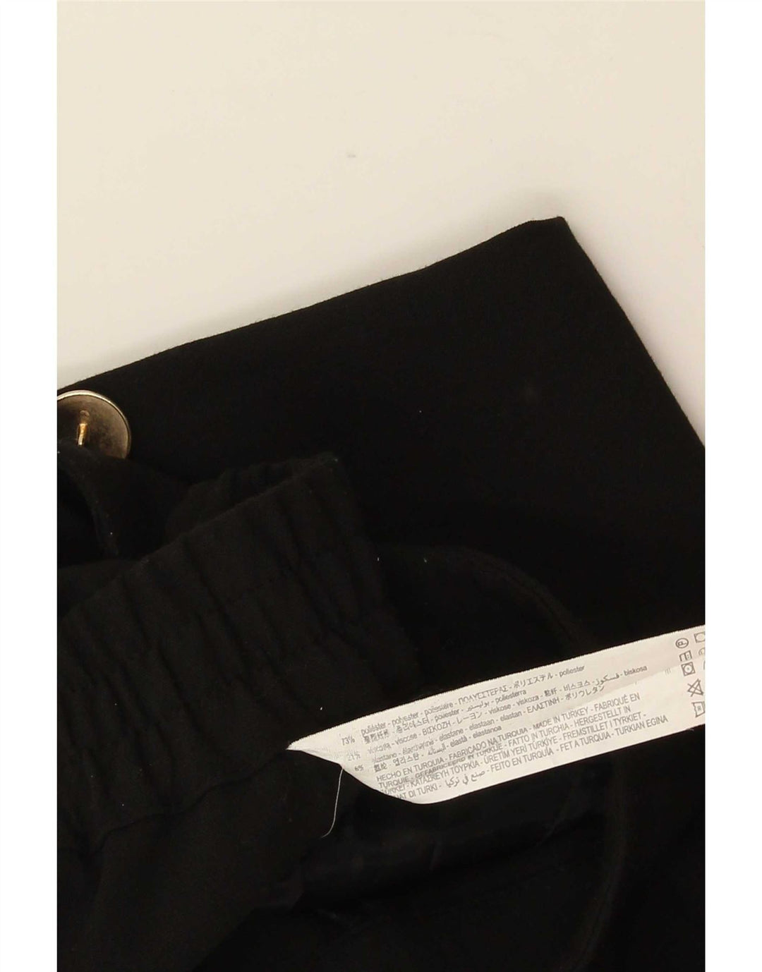 Calça Chino Cônica Feminina Zara Grande W33 L27 Poliéster Preto