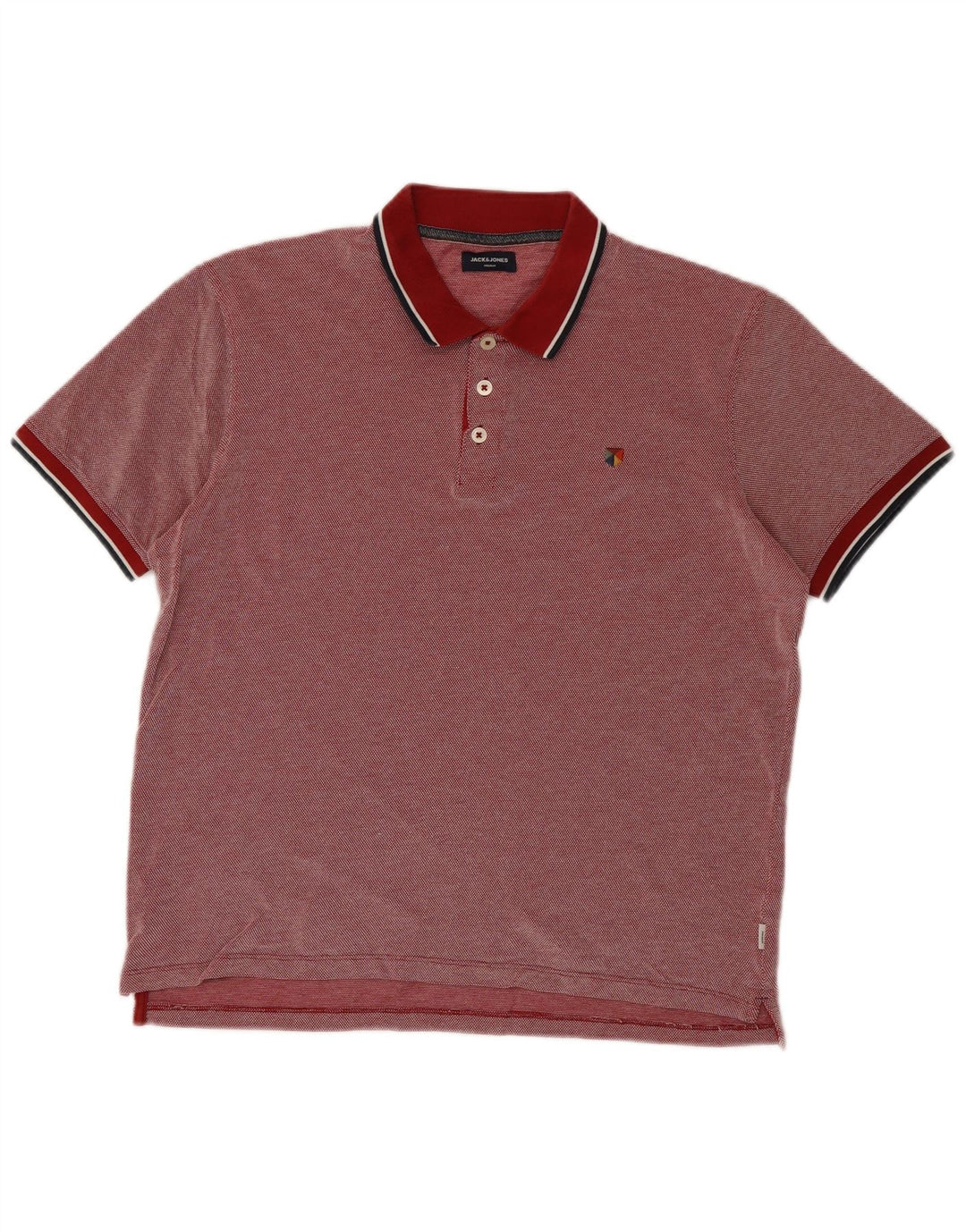 Camisa polo masculina JACK & JONES grande Borgonha