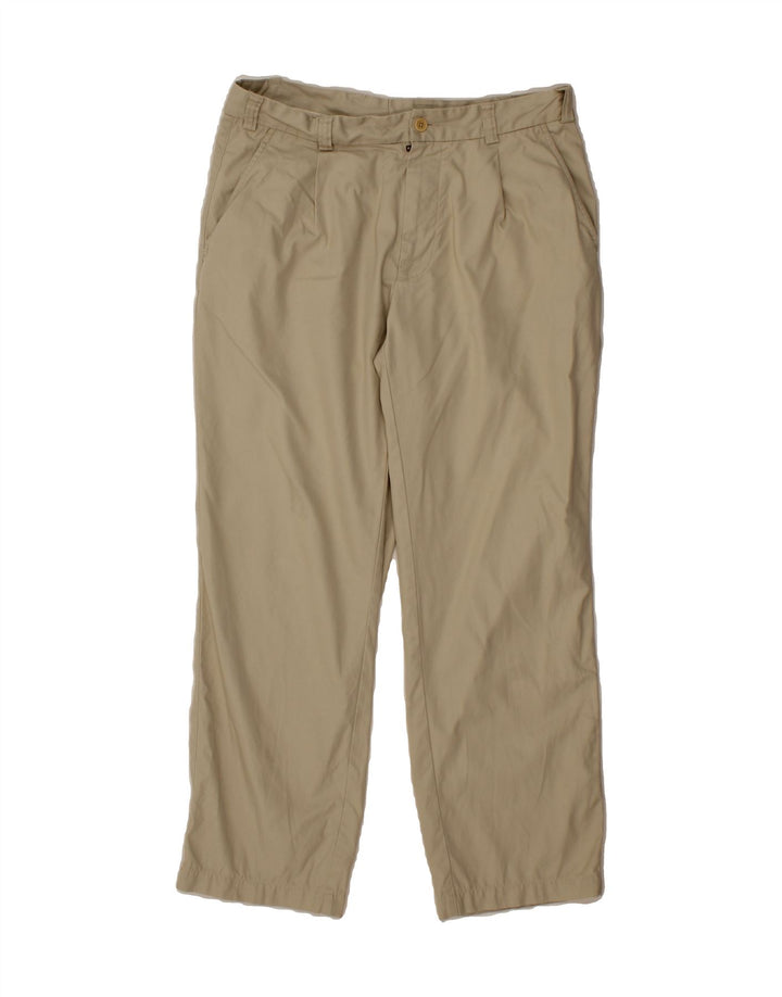 PAUL & SHARK Mens Straight Chino Trousers W34 L28 Beige Vintage Paul & Shark and Second-Hand Paul & Shark from Messina Hembry 