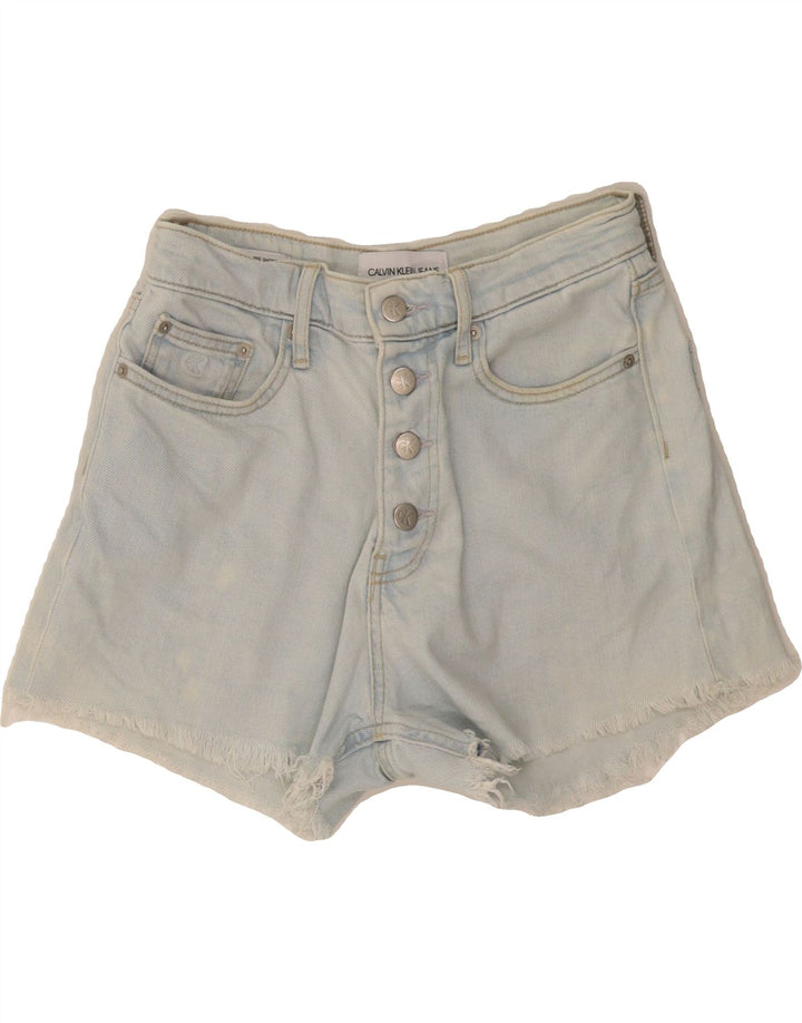 Shorts jeans feminino CALVIN KLEIN W26 pequeno azul