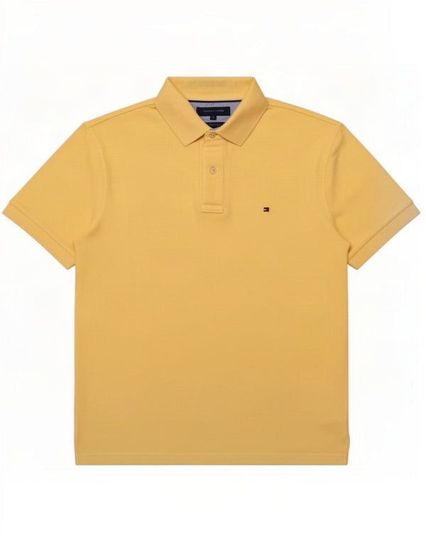 Camisa polo masculina Tommy Hilfiger XL algodão amarelo