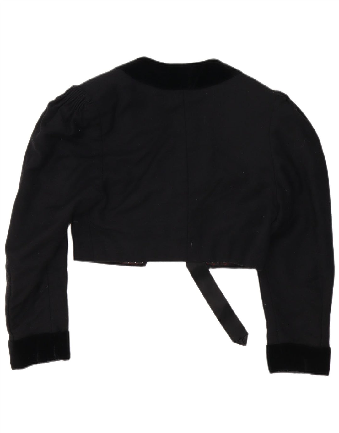 Jaqueta Bolero Vintage Feminina UK 14 Médio Preto