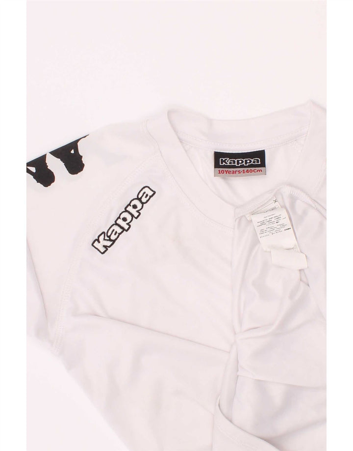 Camiseta Kappa Boys Graphic 9-10 Anos Poliéster Branco