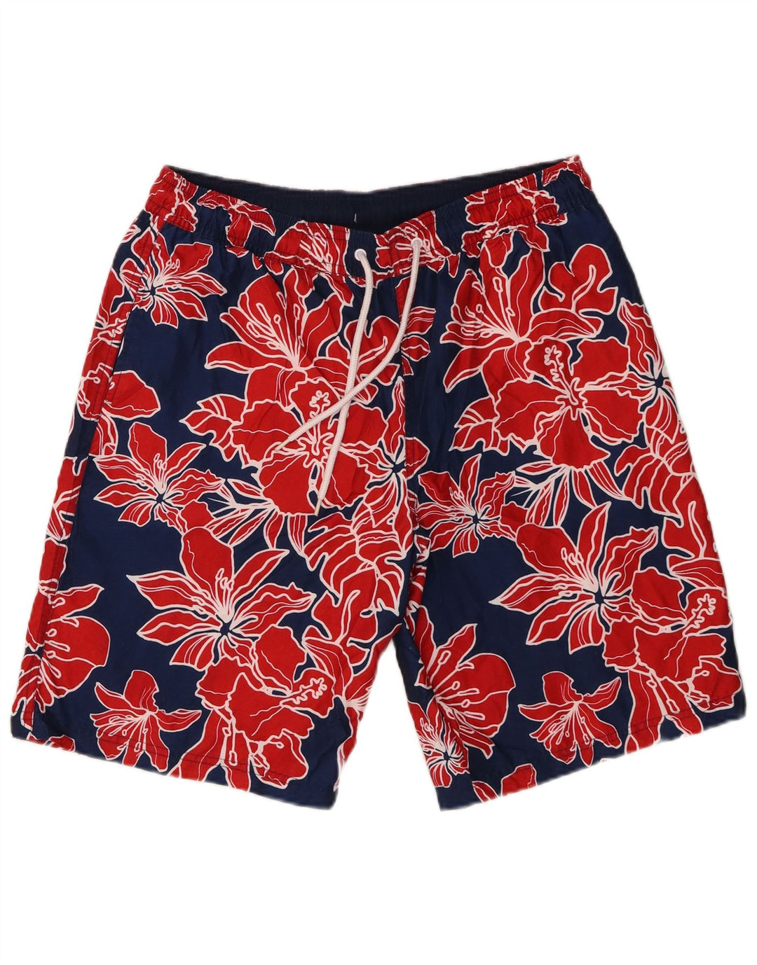 Shorts de natação masculino Marks & Spencer médio azul marinho floral poliéster