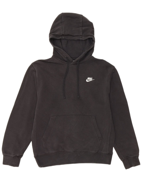 NIKE Mens Hoodie Jumper Small Black Cotton
