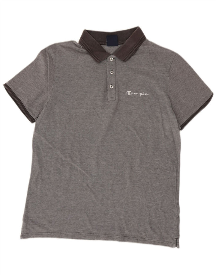 Camisa polo masculina Champion grande cinza
