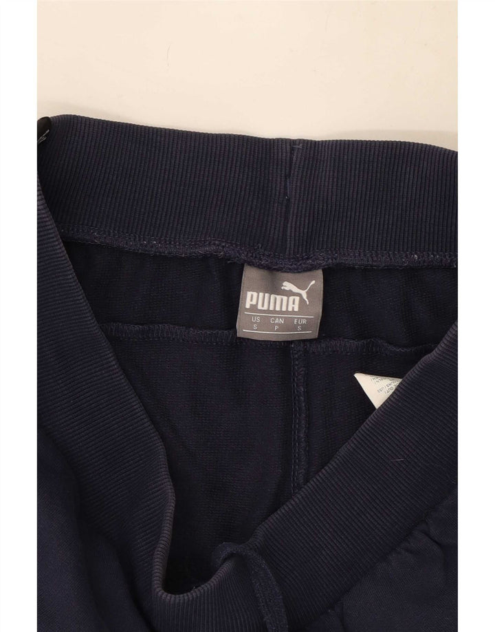 Shorts esportivos masculinos Puma Graphic pequenos algodão azul marinho