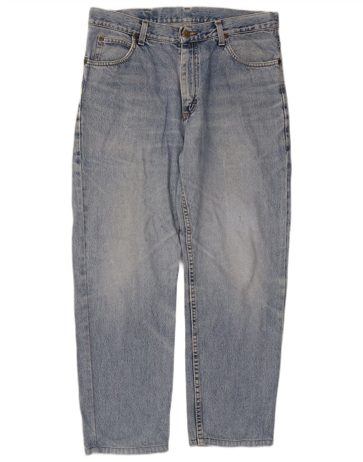 LEE Masculino Brooklyn Tapered Jeans W34 L26 Azul Algodão