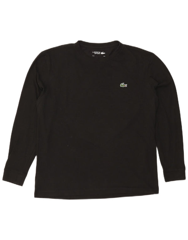 Lacoste Mens Top Manga Longa Tamanho 5 Grande Algodão Preto