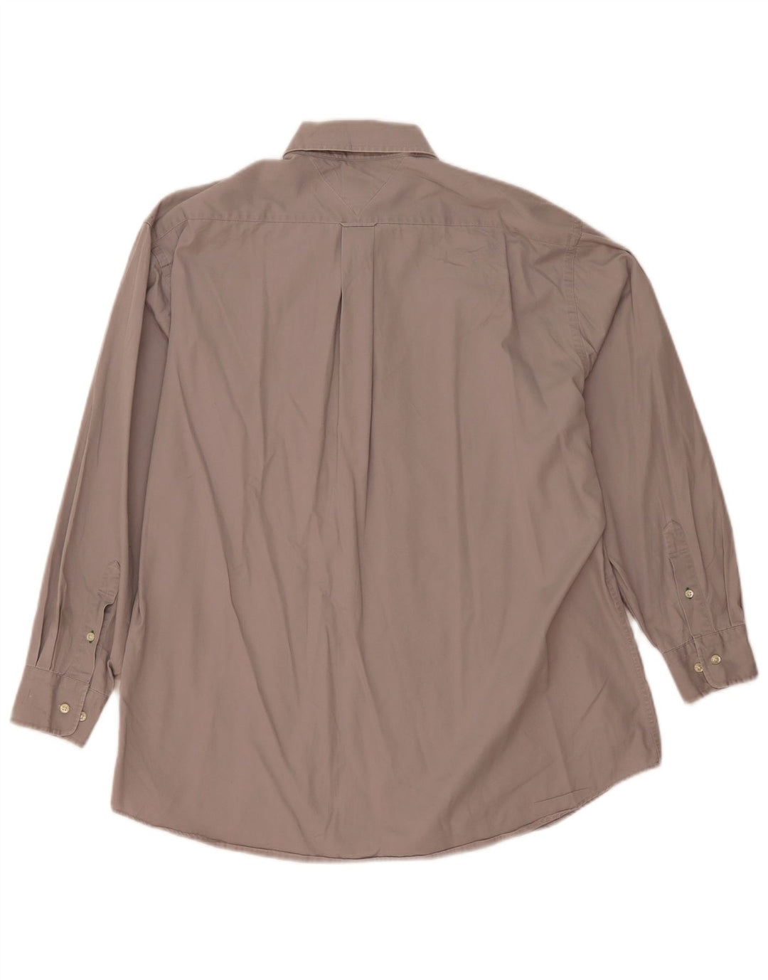 Camisa masculina Tommy Hilfiger tamanho 15 1/2 algodão cinza médio