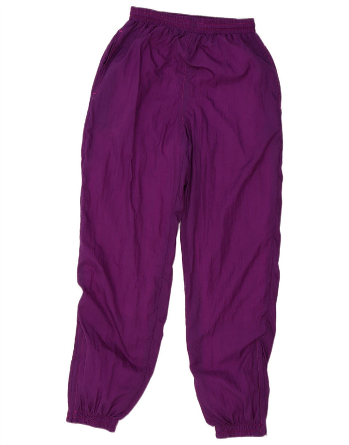 Fato de treino feminino vintage UK 12 médio roxo colorblock poliamida