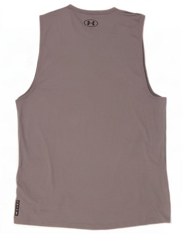 Under Armour Mens Vest Top Poliéster Cinza Médio