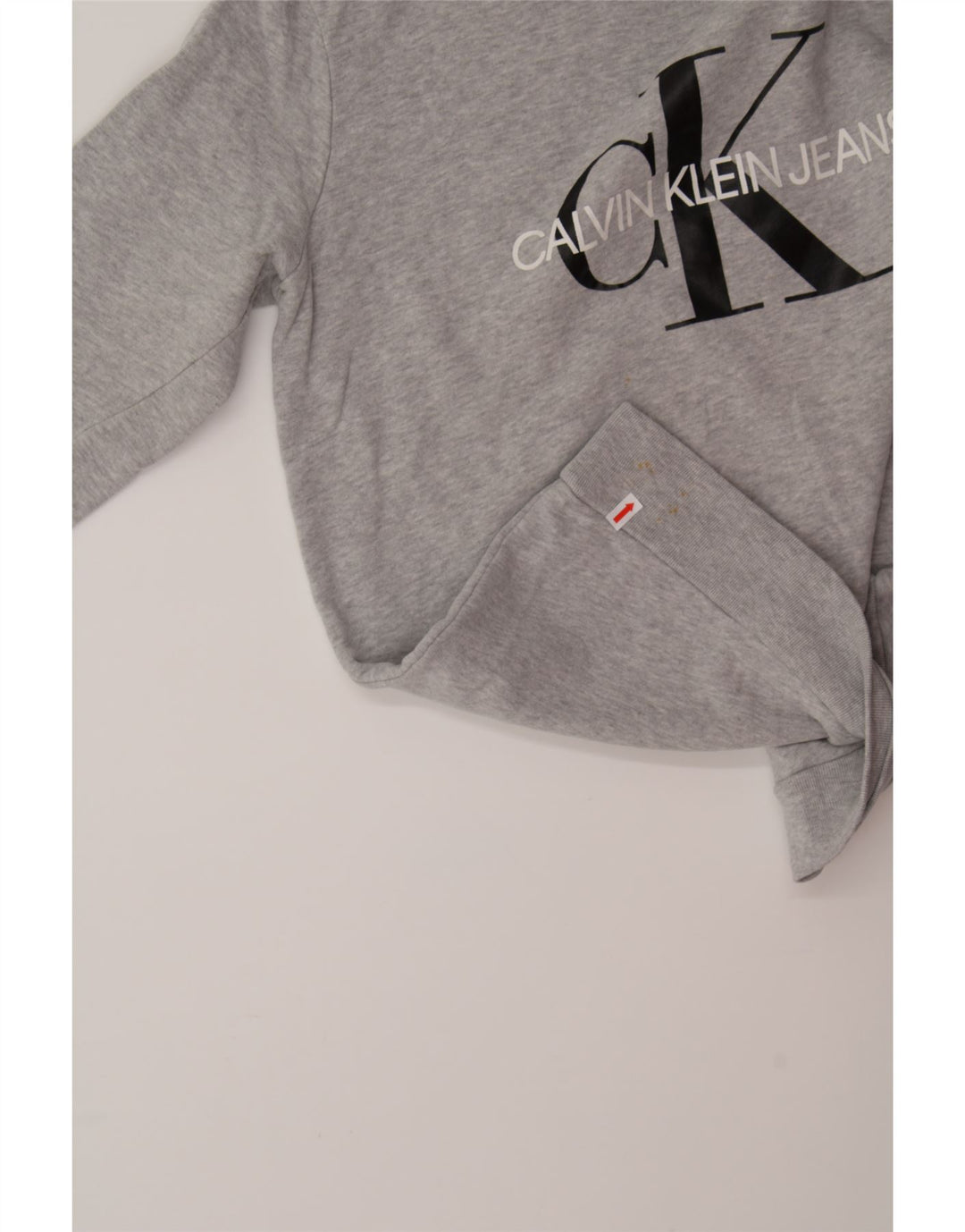 CALVIN KLEIN JEANS Womens Loose Fit Sweatshirt Jumper UK 14 Medium Grey Vintage Calvin Klein Jeans and Second-Hand Calvin Klein Jeans from Messina Hembry 