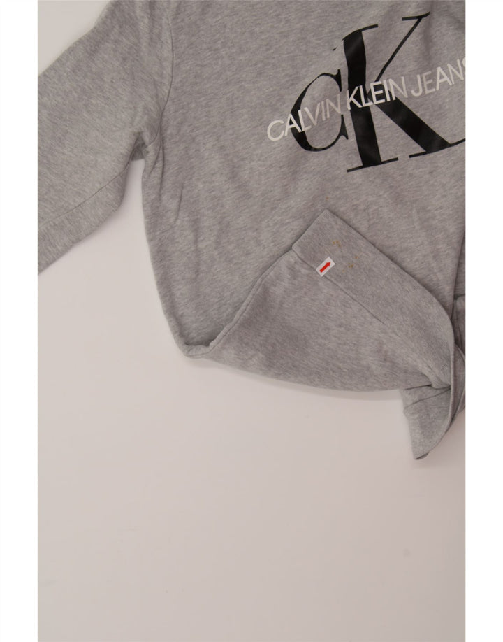 CALVIN KLEIN JEANS Womens Loose Fit Sweatshirt Jumper UK 14 Medium Grey Vintage Calvin Klein Jeans and Second-Hand Calvin Klein Jeans from Messina Hembry 