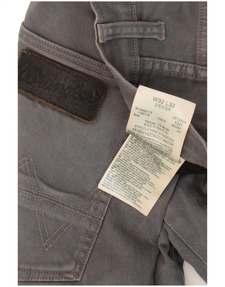 WRANGLER Masculino Spencer Straight Jeans W32 L32 Algodão Cinza