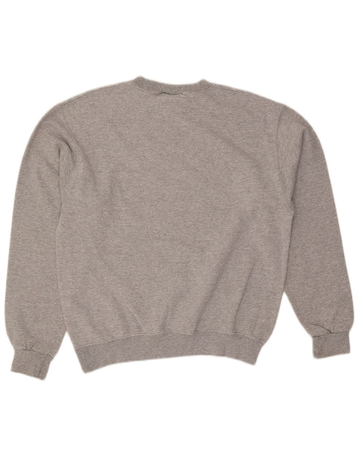 Champion masculino gráfico moletom jumper médio cinza manchado
