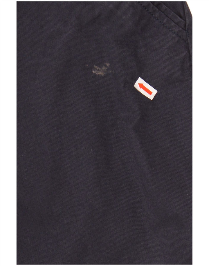 Calça capri feminina Marks & Spencer UK 10 pequena W30 L21 azul marinho