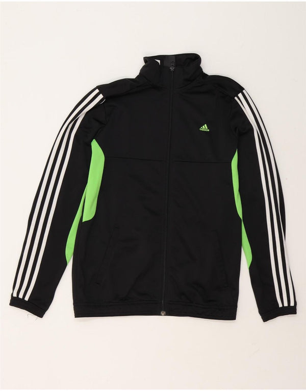 Adidas Mens Treino Top Jacket Pequeno Preto Colorblock Poliéster