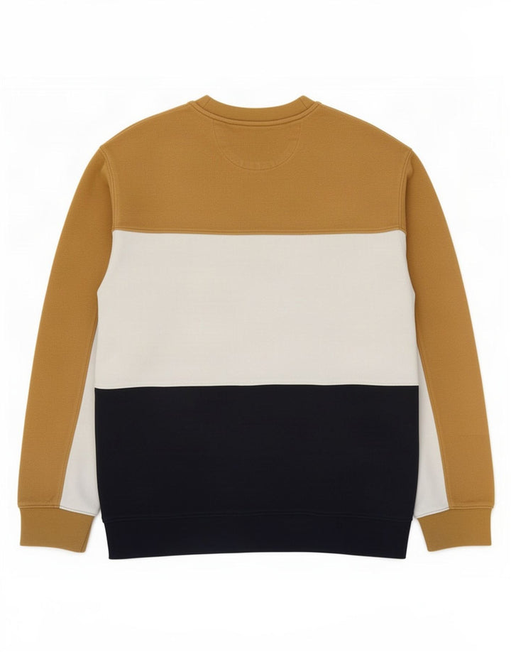 Zara moletom feminino jumper UK 14 médio multicolorido colorblock algodão