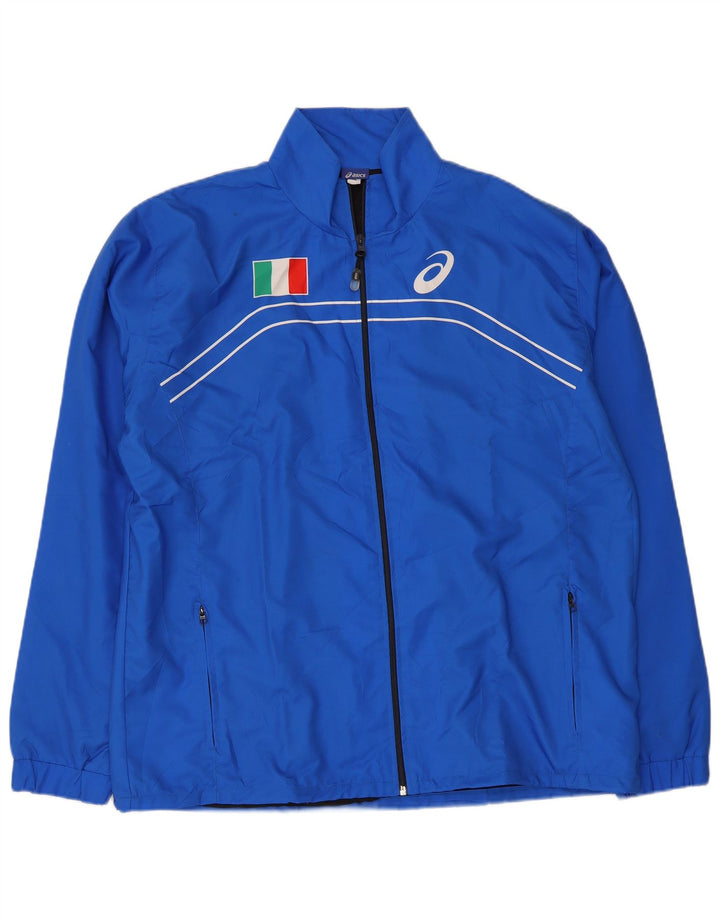 Asics Mens Italia Graphic Tracksuit Top Jaqueta XL Azul Poliéster