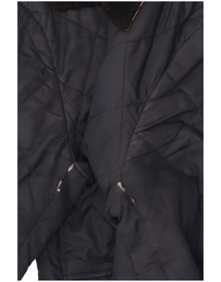 Jaqueta acolchoada feminina Barbour UK 12 azul marinho médio