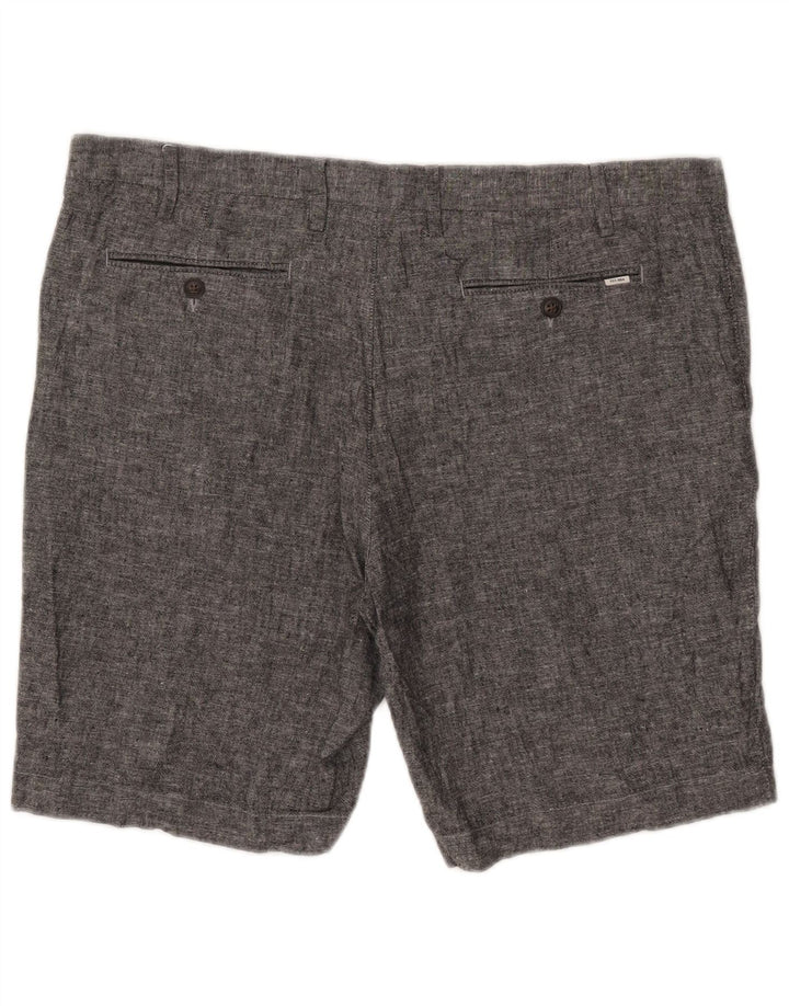 Shorts Chino Masculino Marks & Spencer W38 XL Linho Cinza