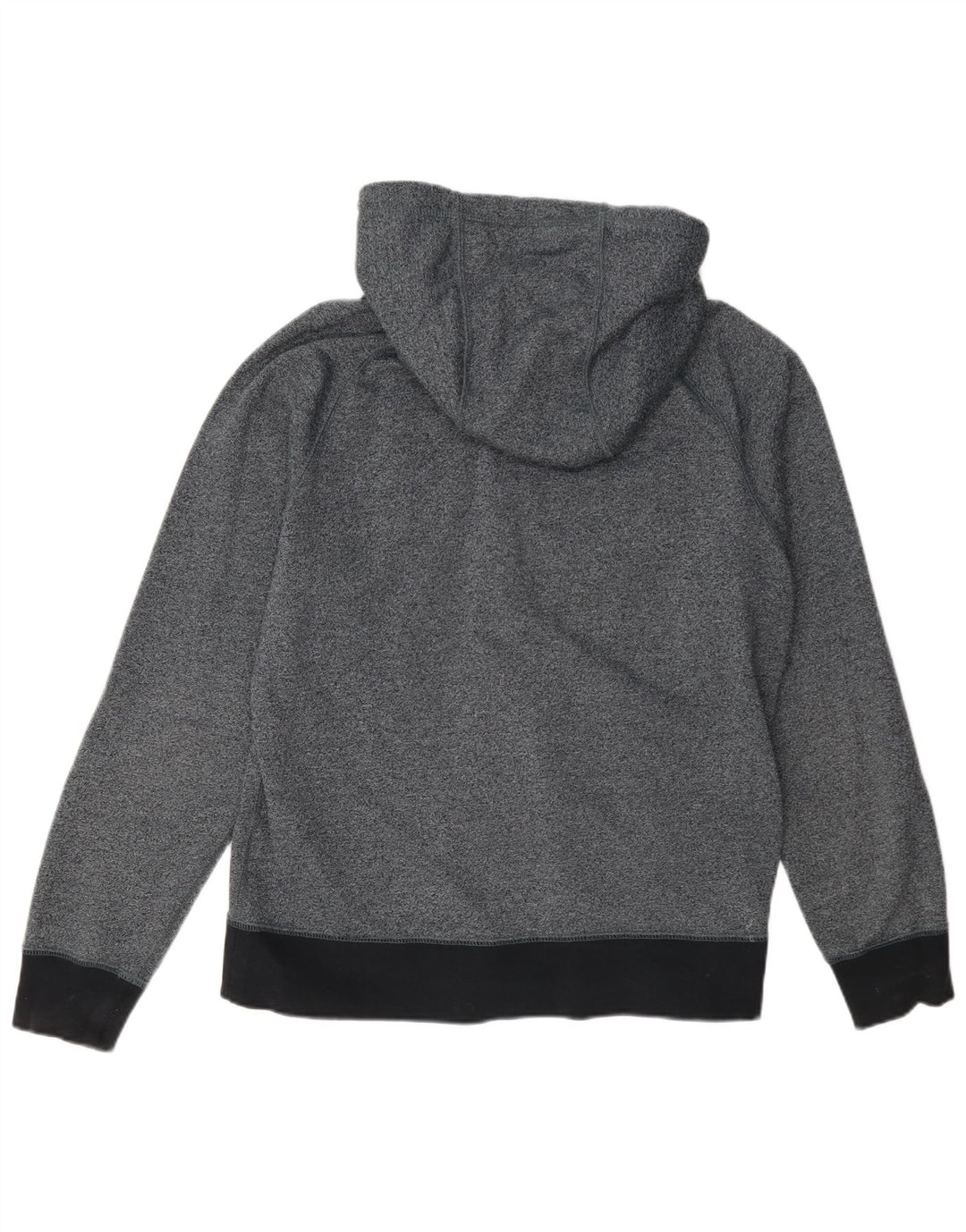 Suéter masculino Nike com capuz e zíper médio azul marinho algodão manchado