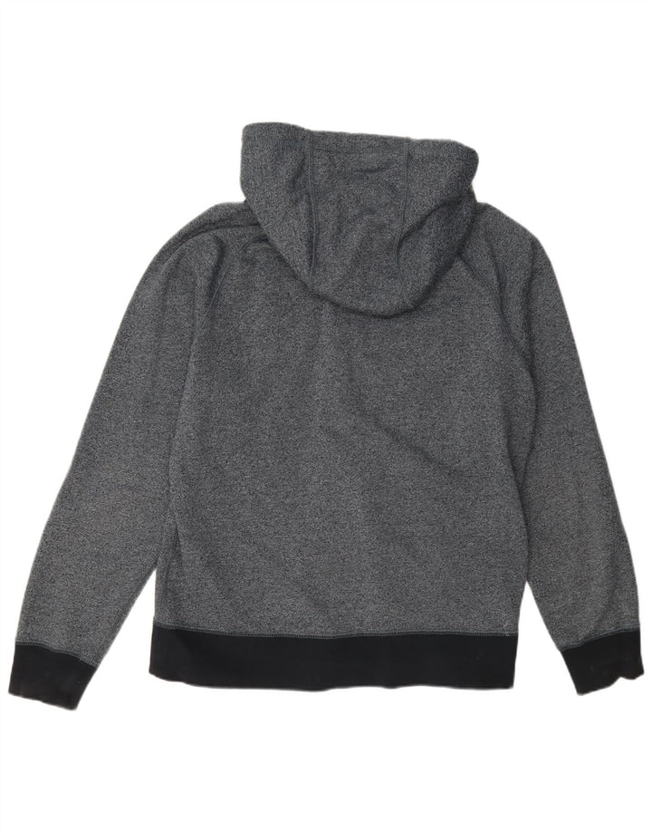 Suéter masculino Nike com capuz e zíper médio azul marinho algodão manchado