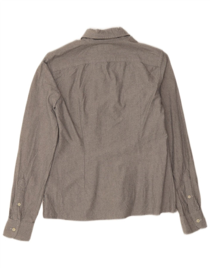 Camisa masculina Ralph Lauren Custom Fit pequena algodão cinza