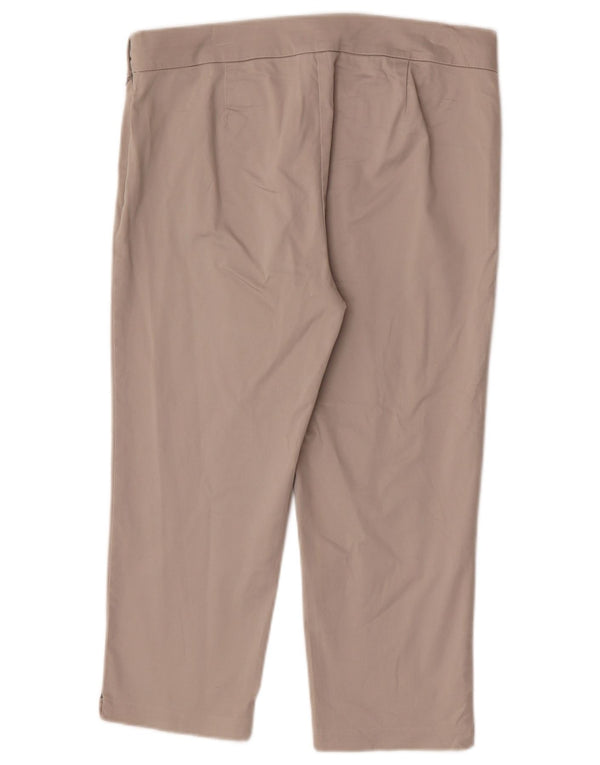Calça capri feminina Marks & Spencer W30 L20 algodão bege