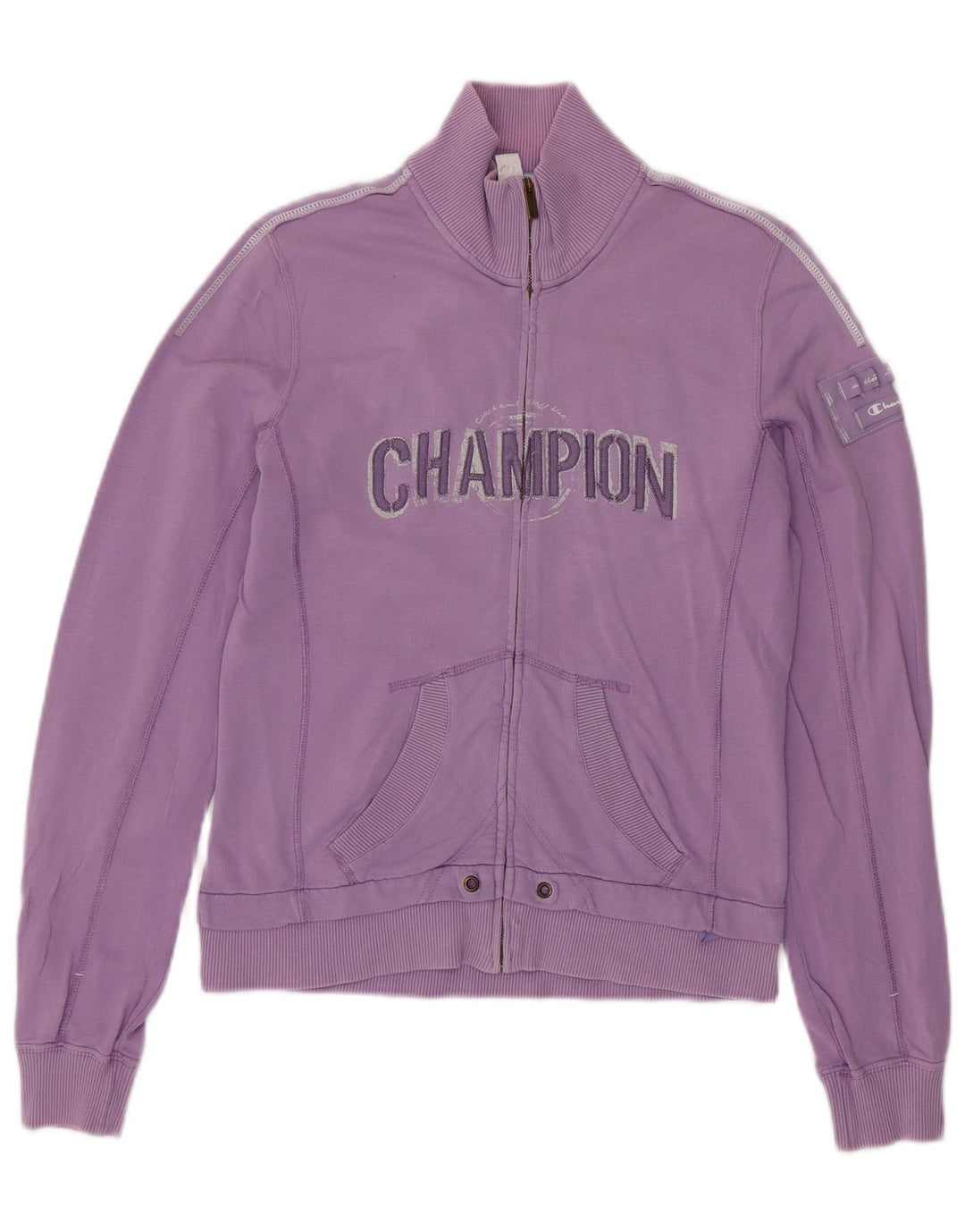 Jaqueta feminina Champion Heritage Fit Tracksuit UK 12 Roxo Médio