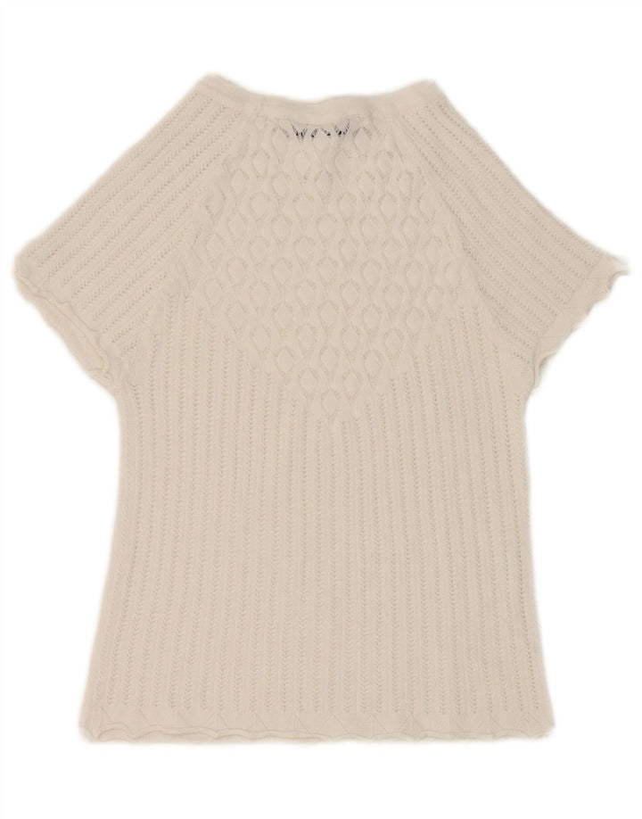 Blusa feminina Zara Top UK 8 pequena branca