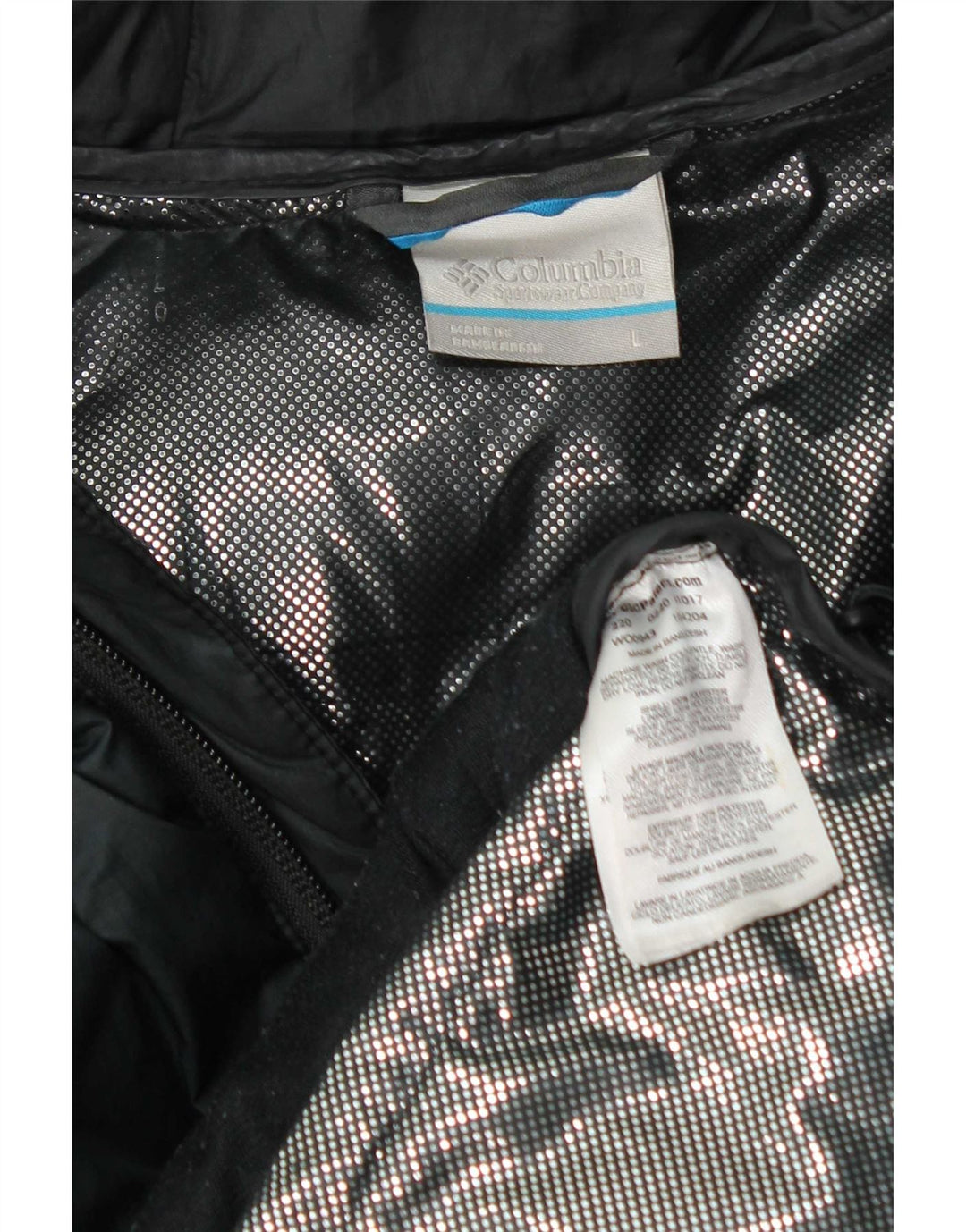 Columbia Jaqueta masculina acolchoada com capuz UK 40 poliéster cinza grande