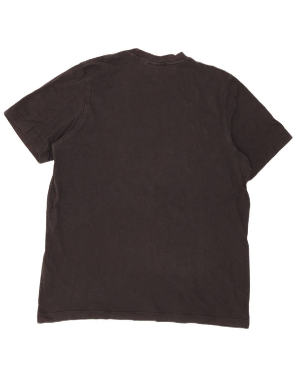 Adidas Mens Graphic T-Shirt Top Grande Algodão Preto