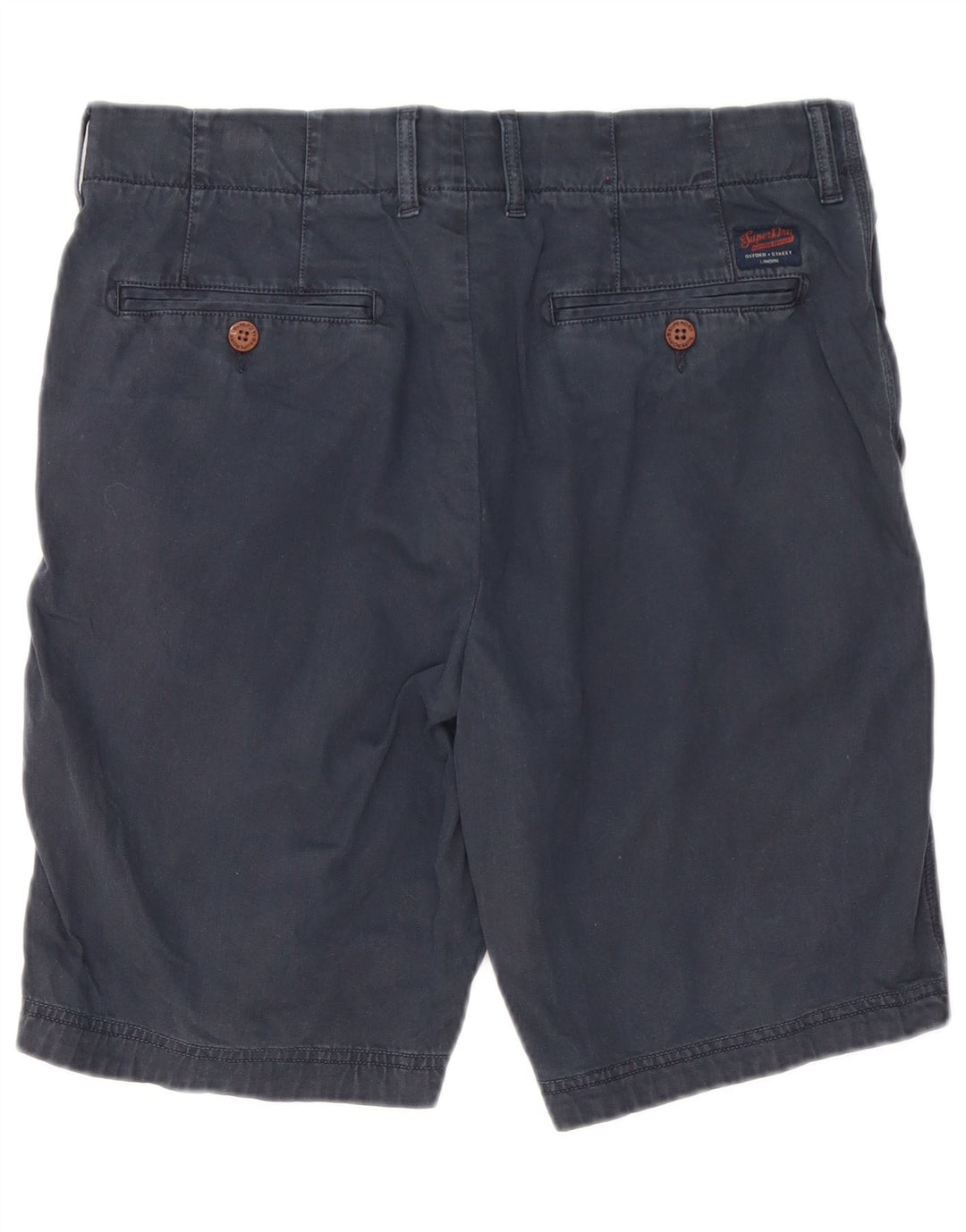 Superdry Mens Chino Shorts W32 Médio Algodão Azul Marinho