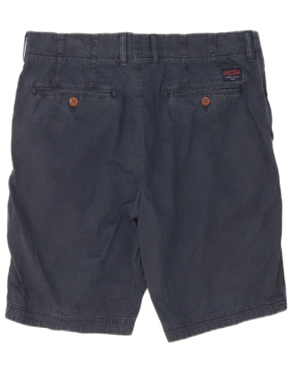 Superdry Mens Chino Shorts W32 Médio Algodão Azul Marinho