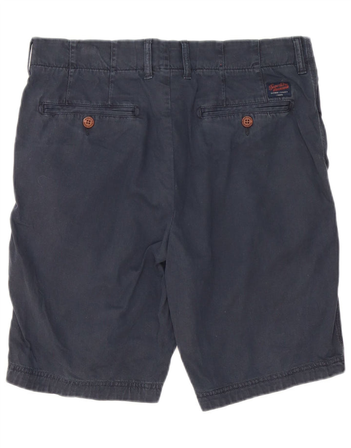 Superdry Mens Chino Shorts W32 Médio Algodão Azul Marinho