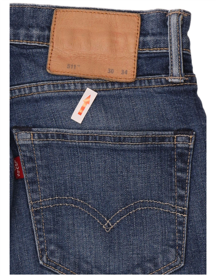 Calça jeans feminina Levi's 511 Slim W30 L32 azul algodão