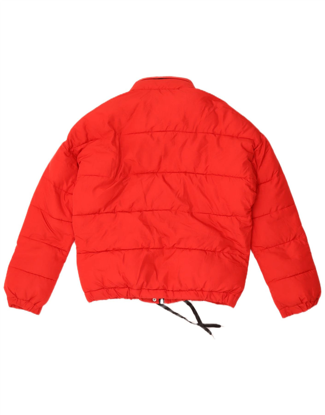 ZARA Jaqueta feminina acolchoada com capuz e grandes dimensões UK 6 XS Viscose vermelha