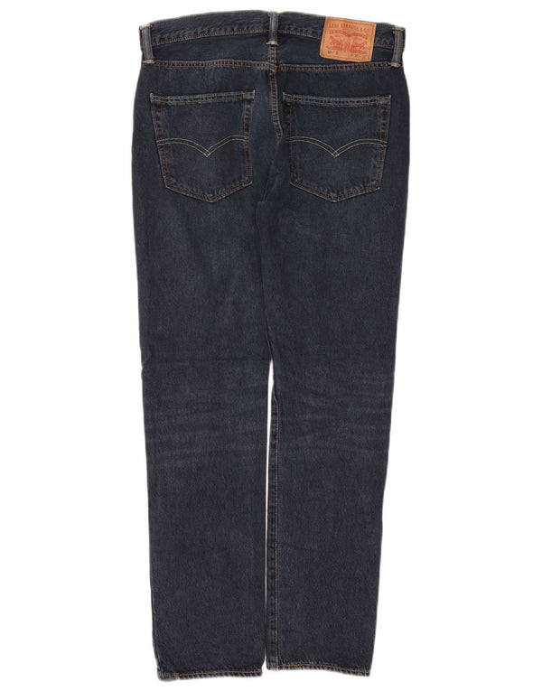 Levi's Masculino 501 Straight Jeans W32 L32 Azul Marinho Algodão