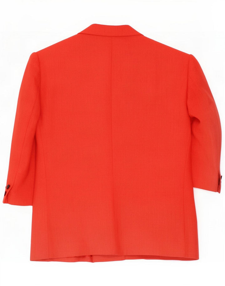 Jaqueta blazer feminina Del Mod manga curta com 5 botões IT 48 XL poliéster vermelho