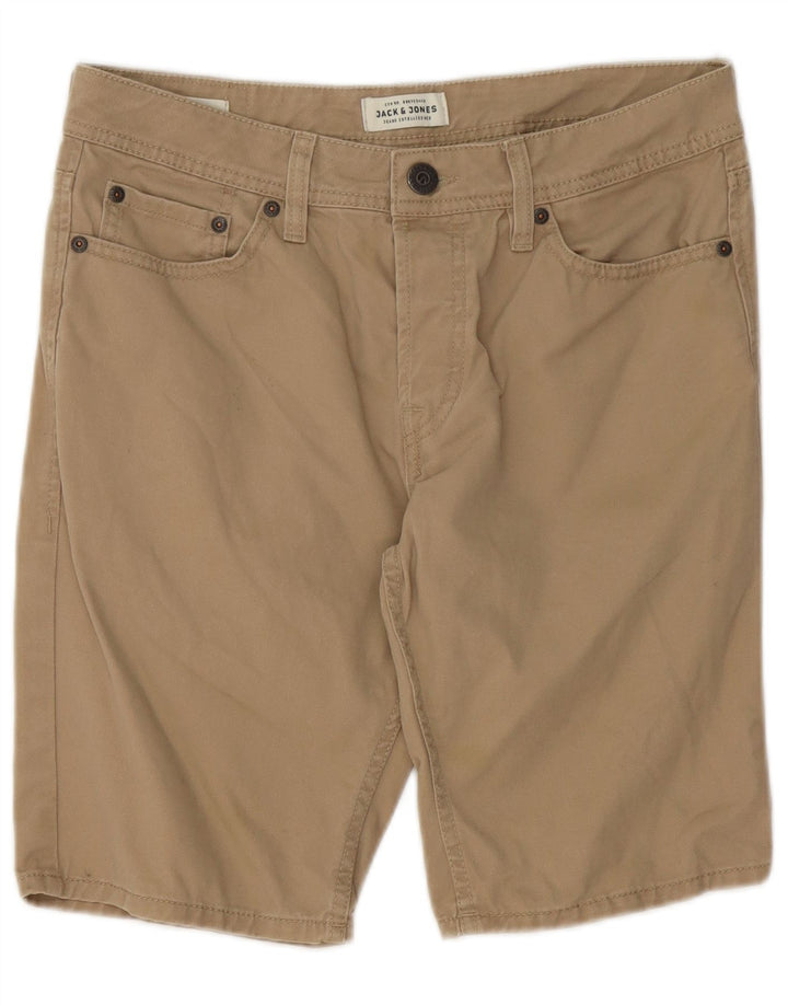 Jack & Jones Mens Casual Shorts Pequeno W29 Algodão Bege