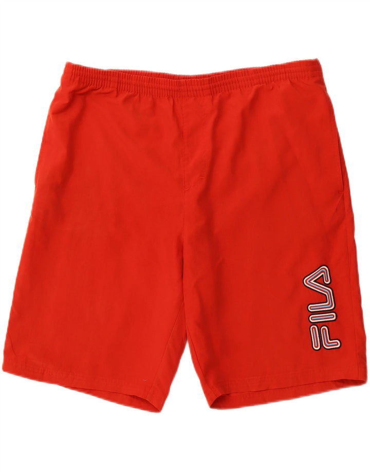 FILA Mens Graphic Sport Shorts Medium  Red Polyester