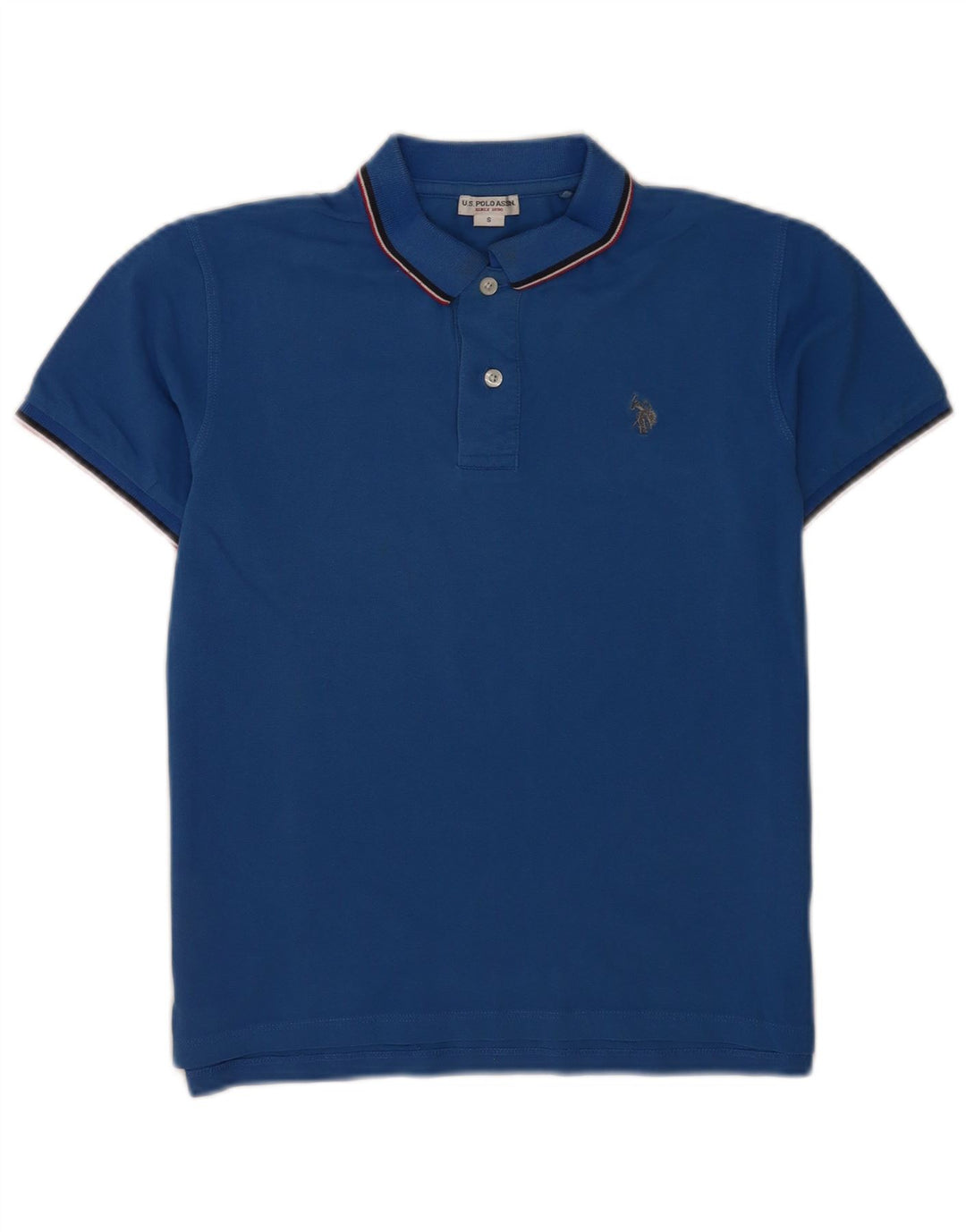 US Polo Assn. Camisa masculina pequena listrada azul de algodão