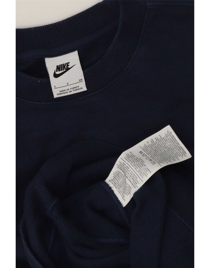 Moletom gráfico masculino Nike Jumper pequeno algodão azul marinho