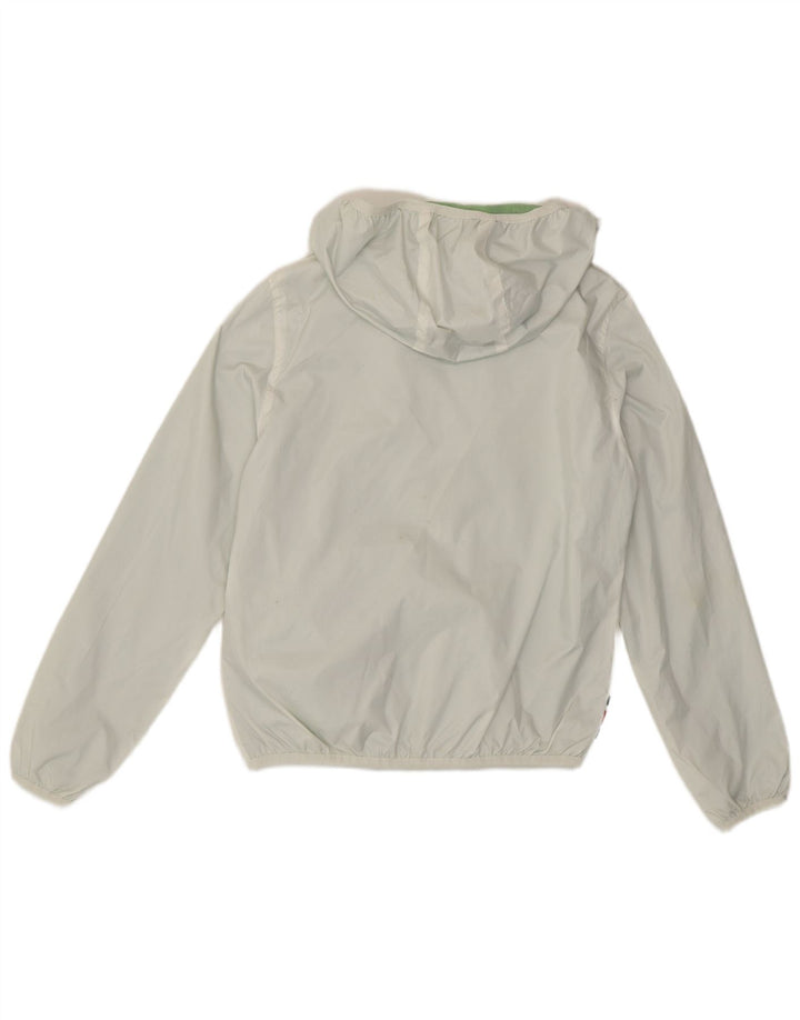 Jaqueta de chuva feminina com capuz Invicta UK 10 poliéster branco pequeno